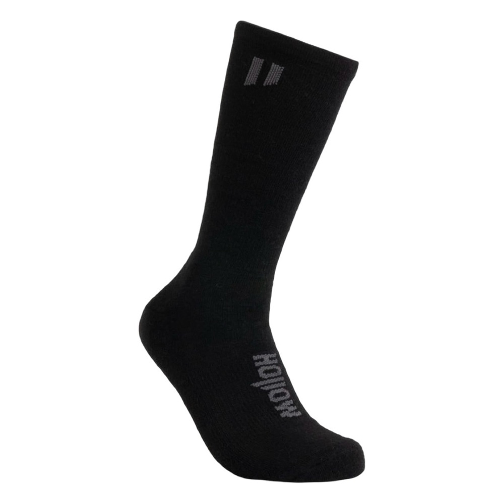Hollow Performance Alpaca Crew Socks – Black | Unisex (Women 7–10 / Men 8–10)